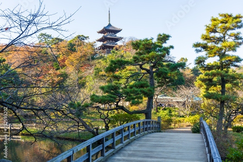 日本の風景・秋　神奈川県横浜市　紅葉の三溪園 photo