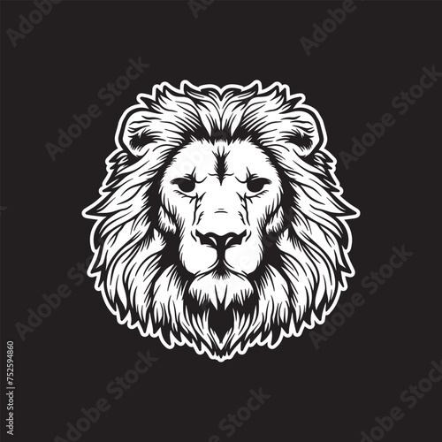 lion art black and white hand drawn illustrations vector 