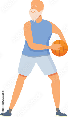 Citizens senior care icon cartoon vector. Engage person. Workout aging training