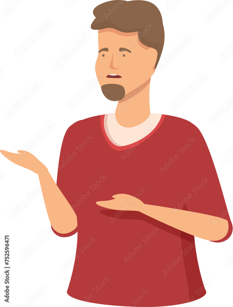 Talk person icon cartoon vector. Active modern character. Modern talking Talk person icon cartoon vector. Active modern character. Modern talking