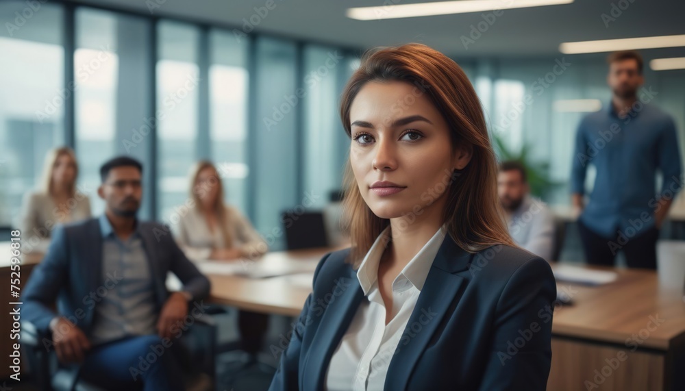 Business office with blurred people casual wear, with blurred bokeh background Business office with blurred people casual wear, with blurred bokeh background