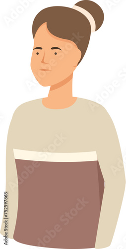 Woman serious conversation icon cartoon vector. Woman dialogue. Modern discussion
