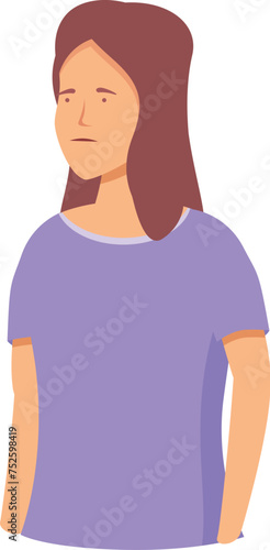 Sad woman face icon cartoon vector. Business talk. Chat face conversation