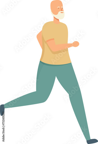 Outdoor run icon cartoon vector. Fitness health. Sport run person city park