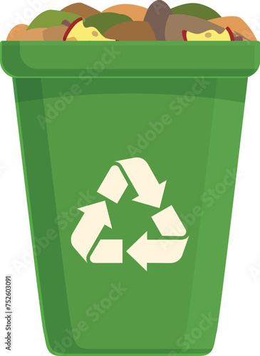 Waste eco box icon cartoon vector. Bio mass energy fuel. Plant gas natural