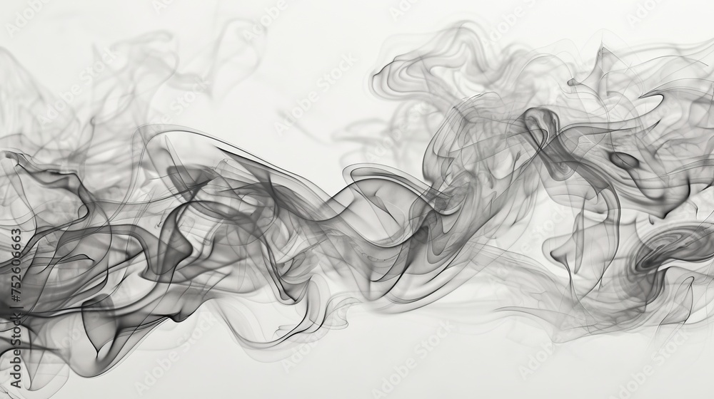 Abstract smoke on white background. Fantasy fractal texture Abstract smoke on white background. Fantasy fractal texture
