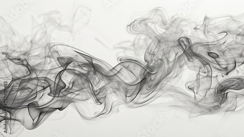 Abstract smoke on white background. Fantasy fractal texture