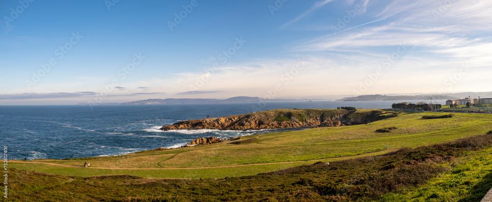Panoramic view of La Coruna, Galicia, Spain. Atlantic Coast