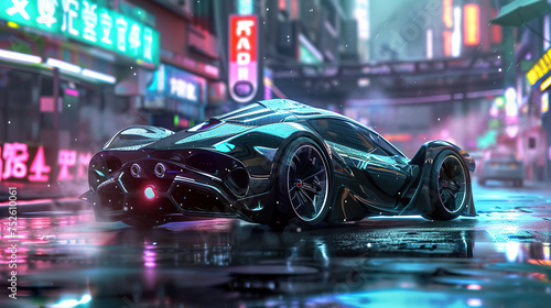 futuristic cyberpunk car © Maykon