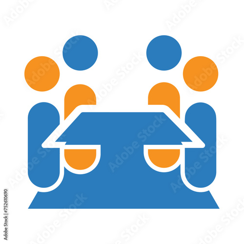 Arrangement, convening, man, people, meeting, round table meeting, business meeting, business round table meeting icon