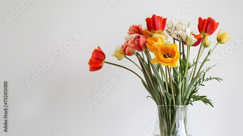 Close-up of flowers in vase against white background