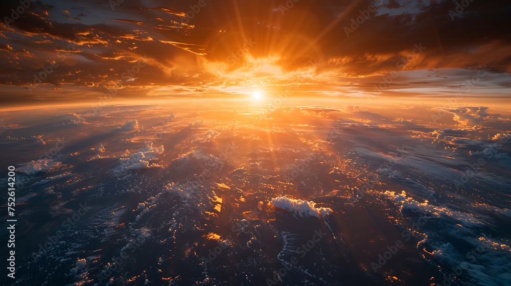 Telecommunication satellite providing global internet network and high speed data communication. Satellite in space, low Earth orbit