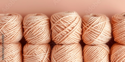 Close-up set of yarn balls