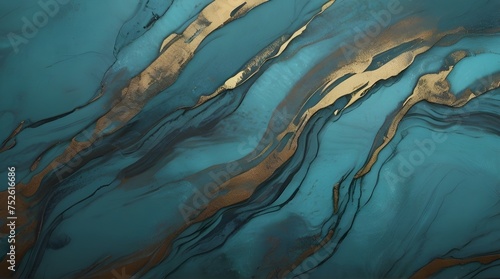 Blue and Gold Marble Texture