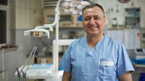 Portrait of dentist in dental clinic