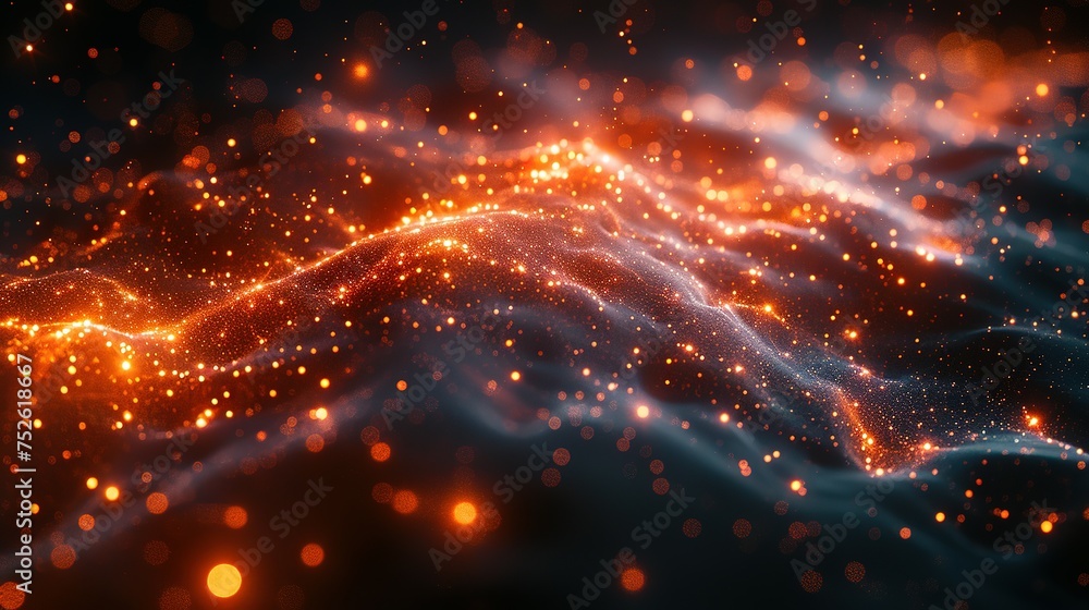 Obraz premium Abstract digital background. Can be used for technological processes, neural networks and AI, digital storages, sound and graphic forms, science, education, etc