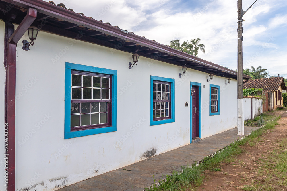 Obraz premium casa histórica no distrito de Brumal, cidade de Santa Bárbara, Estado de Minas Gerais, Brasil