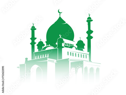 mosque silhouette vector isolate background Ramadan kareem