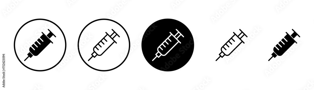 Syringe icon vector isolated on white background. injection icon Syringe icon vector isolated on white background. injection icon