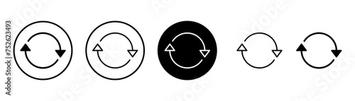 Refresh icon vector isolated on white background. Reload icon vector. Update icon. convert icon