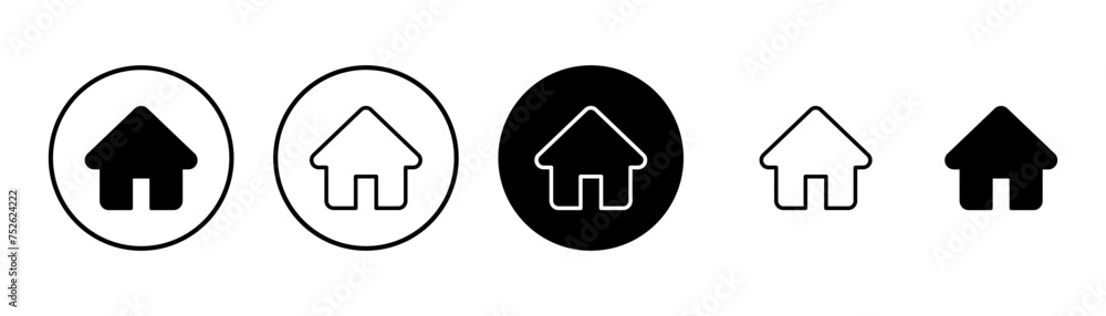 Home icon vector isolated on white background. House vector icon. Address Home icon vector isolated on white background. House vector icon. Address