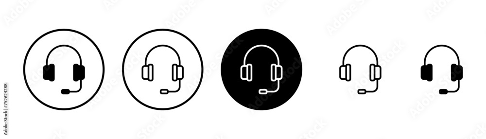 Headphone icon vector isolated on white background. Headphone vector icon. Call us Headphone icon vector isolated on white background. Headphone vector icon. Call us