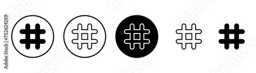 Hashtag icon vector isolated on white background. hashtag vector icon