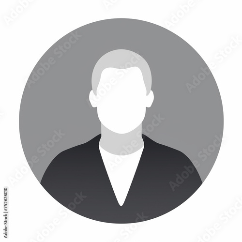 Male default anonymous user icon design. Avatar Profile Picture. Generative AI.