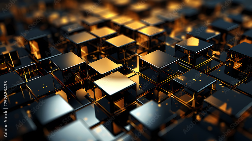 Fototapeta premium Background with squares of different sizes