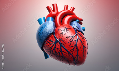 Wallpaper Mural 3D illustration of Heart, medical concept. Torontodigital.ca
