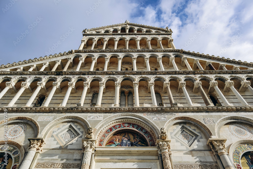 Pisa Cathedral, medieval Roman Catholic cathedral dedicated to the Assumption of the Virgin Mary, in the Piazza dei Miracoli in Pisa, Italy