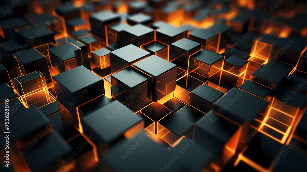 Obraz premium Abstract geometric shapes, conceptual image of luxury and success