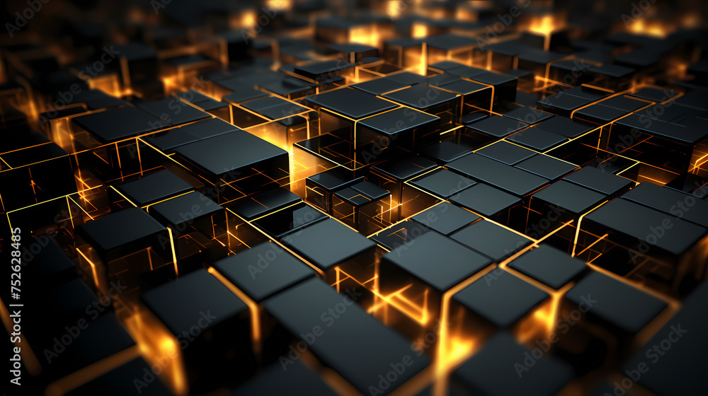 Fototapeta premium Abstract geometric shapes, conceptual image of luxury and success