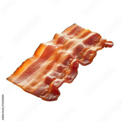 bacon isolated on transparent background generative ai