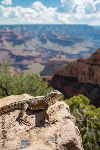 A lizard standing on rock in Grand Canyon.