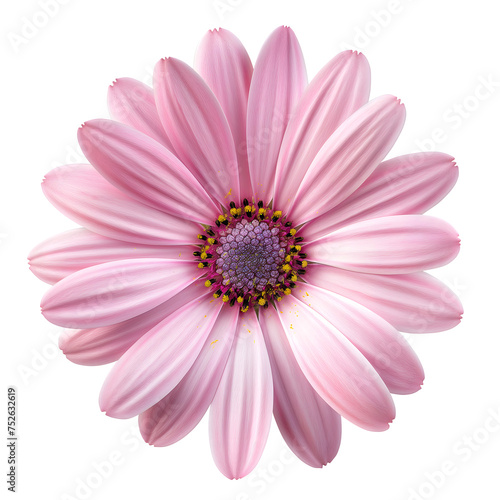 pink Daisy isolated on transparent background generative ai
