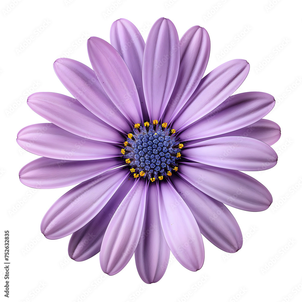 purple Daisy isolated on transparent background generative ai purple Daisy isolated on transparent background generative ai