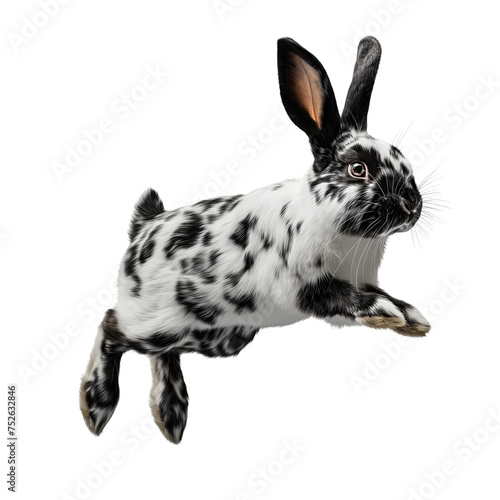 rabbit isolated on transparent background generative ai
