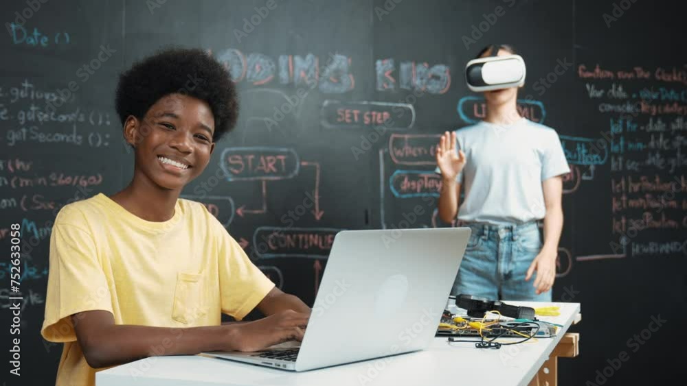 Smart african student programming and coding innovative system while ...