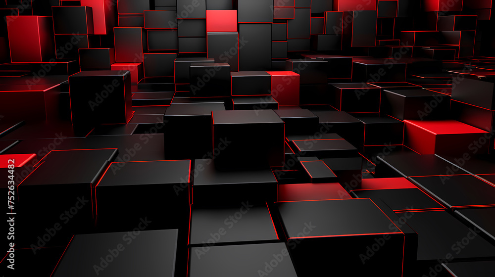 Obraz premium Block geometry, 3D abstract art