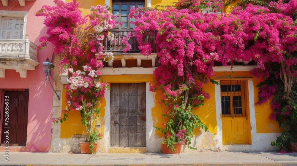 beautiful colonial house in cartagena colombia generative ai
