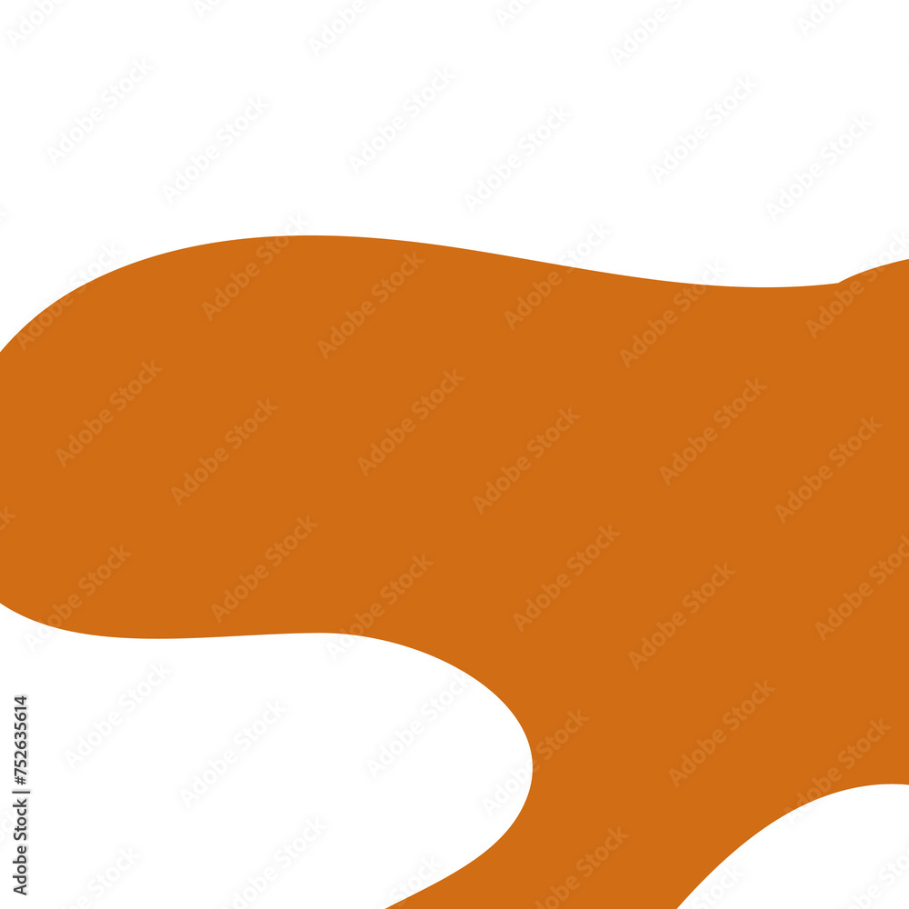 Abstract Orange Fluid Organic Shape Abstract Orange Fluid Organic Shape