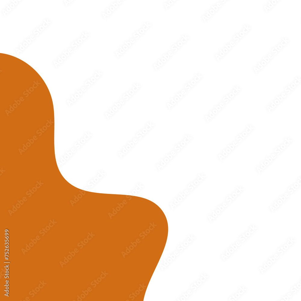 Abstract Orange Fluid Organic Shape Abstract Orange Fluid Organic Shape