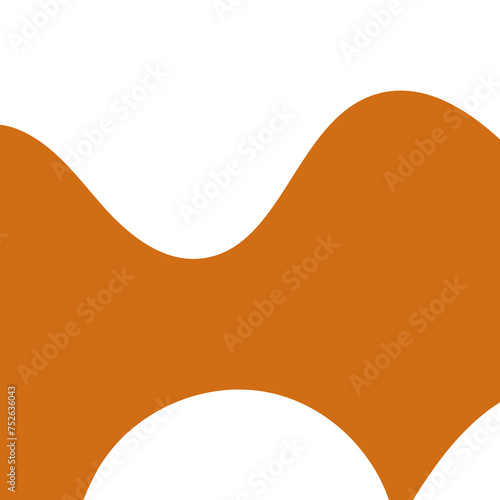 Abstract Orange Fluid Organic Shape