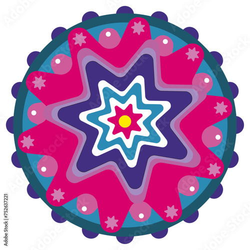 Diseño de flor mandala. Mandala decorativo.