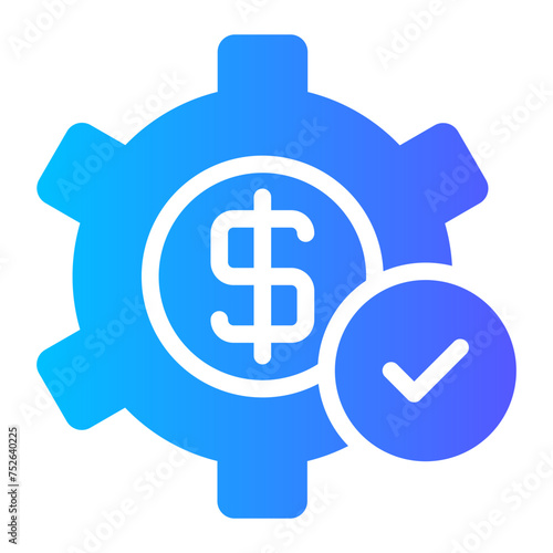 cost effectiveness gradient icon