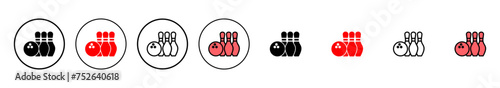 Bowling icon vector illustration. bowling ball and pin sign and symbol.