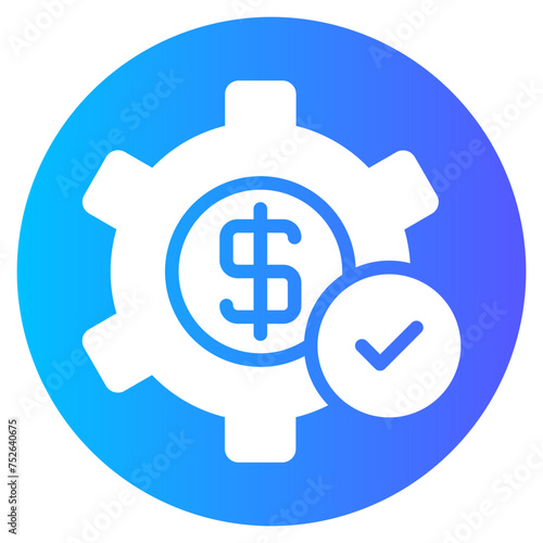 cost effectiveness gradient icon