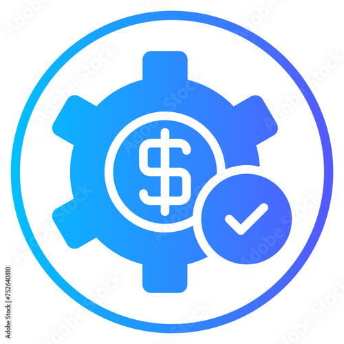 cost effectiveness gradient icon