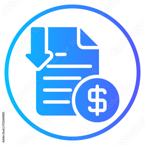 reduce costs gradient icon